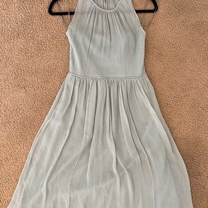 J. Crew Sage green mid length halter dress 0 Petite